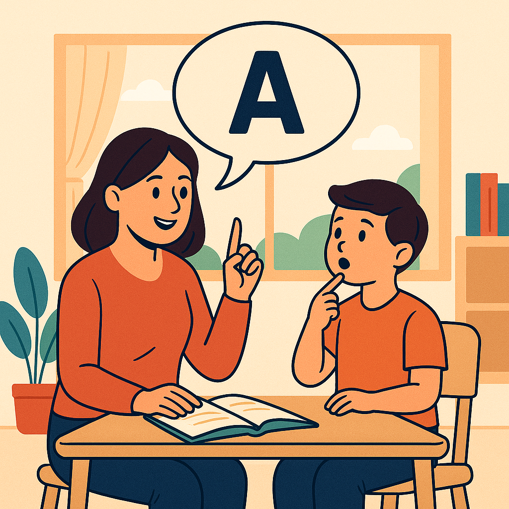 Bir çocuk Kapaklı Göz Bebeği Rehabilitasyon Merkezi’nde uzman terapist eşliğinde ses ve konuşma çalışması yapıyor. Dil ve konuşma terapisiyle çocukların iletişim becerileri geliştiriliyor.