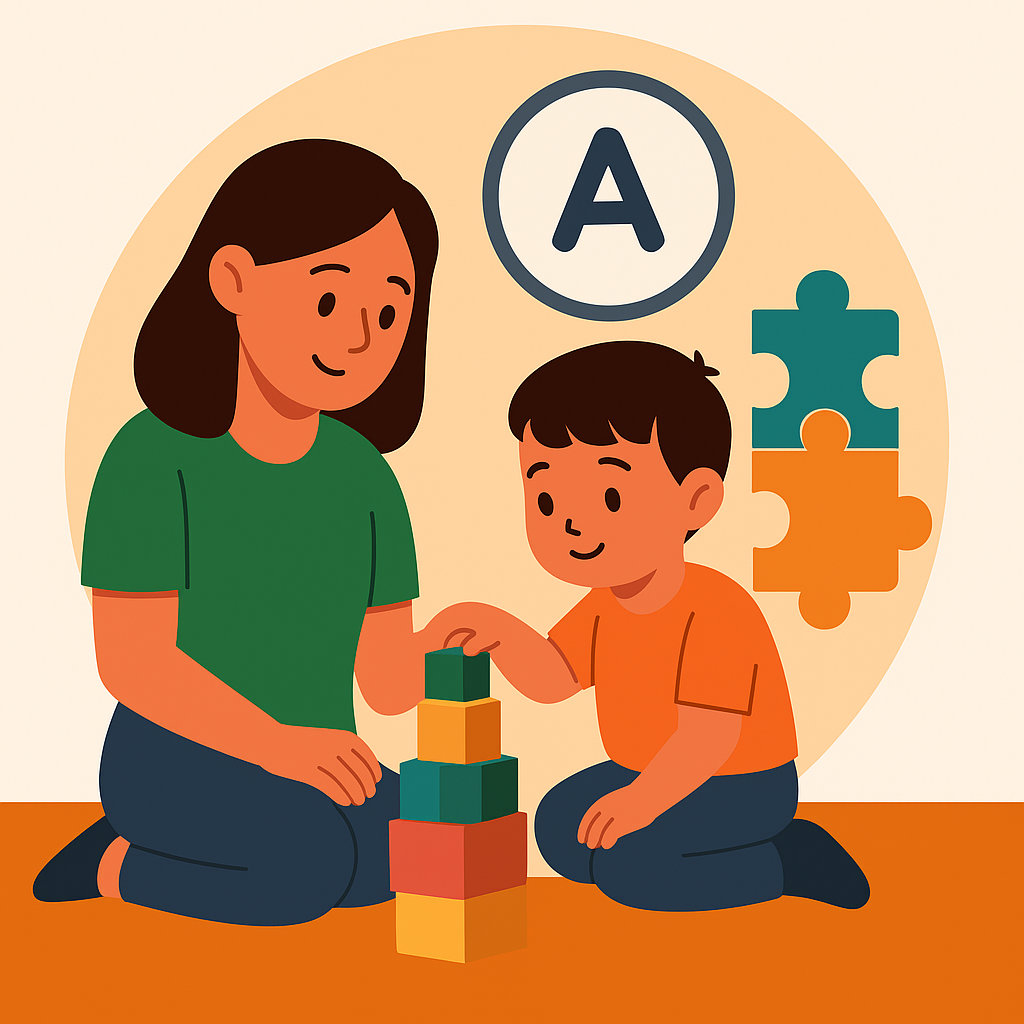 Tekirdağ Kapaklı’da Özel Göz Bebeği Özel Eğitim ve Rehabilitasyon Merkezi’nde özel öğrenme güçlüğü yaşayan çocuk için bire bir eğitim çalışması